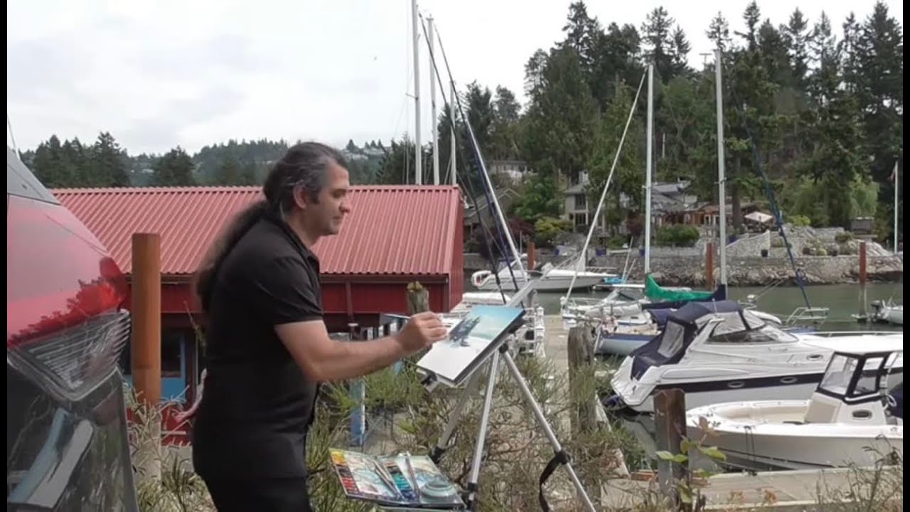 Plein Air watercolor by javid tabatabaei