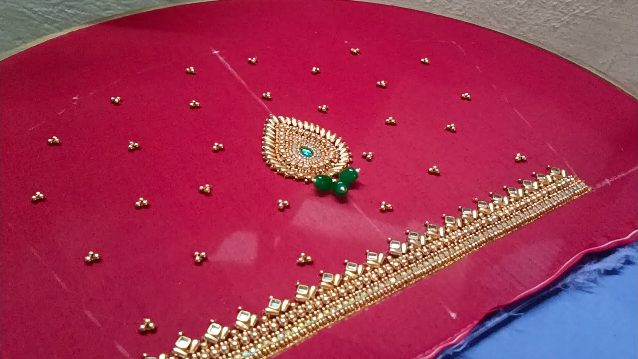 Rs.1500 Range Aari Embroidery blouse design