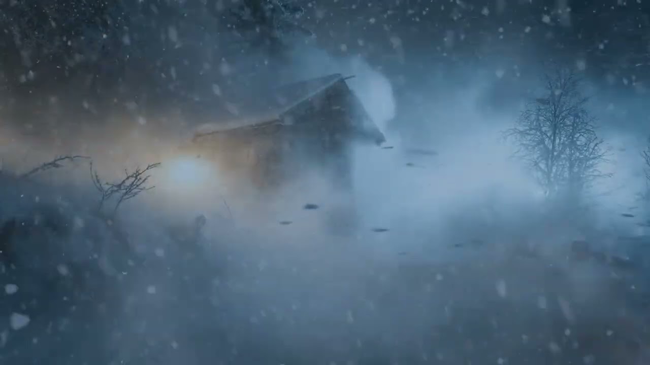 Powerful Blizzard Sounds in a House old┇Heavy Howling Wind & Loud Blowing Snow┇Extreme Snowstorm