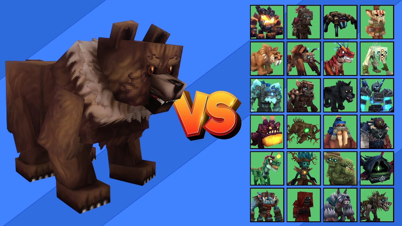 OSO GRIZZLY vs TODOS LOS MOBS | Hytale