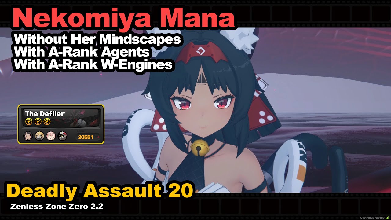 Deadly Assault S20 | Nekomata M0 with A-Rank Agents/W-Engines | 3 Star The Defiler | ZZZ 2.2