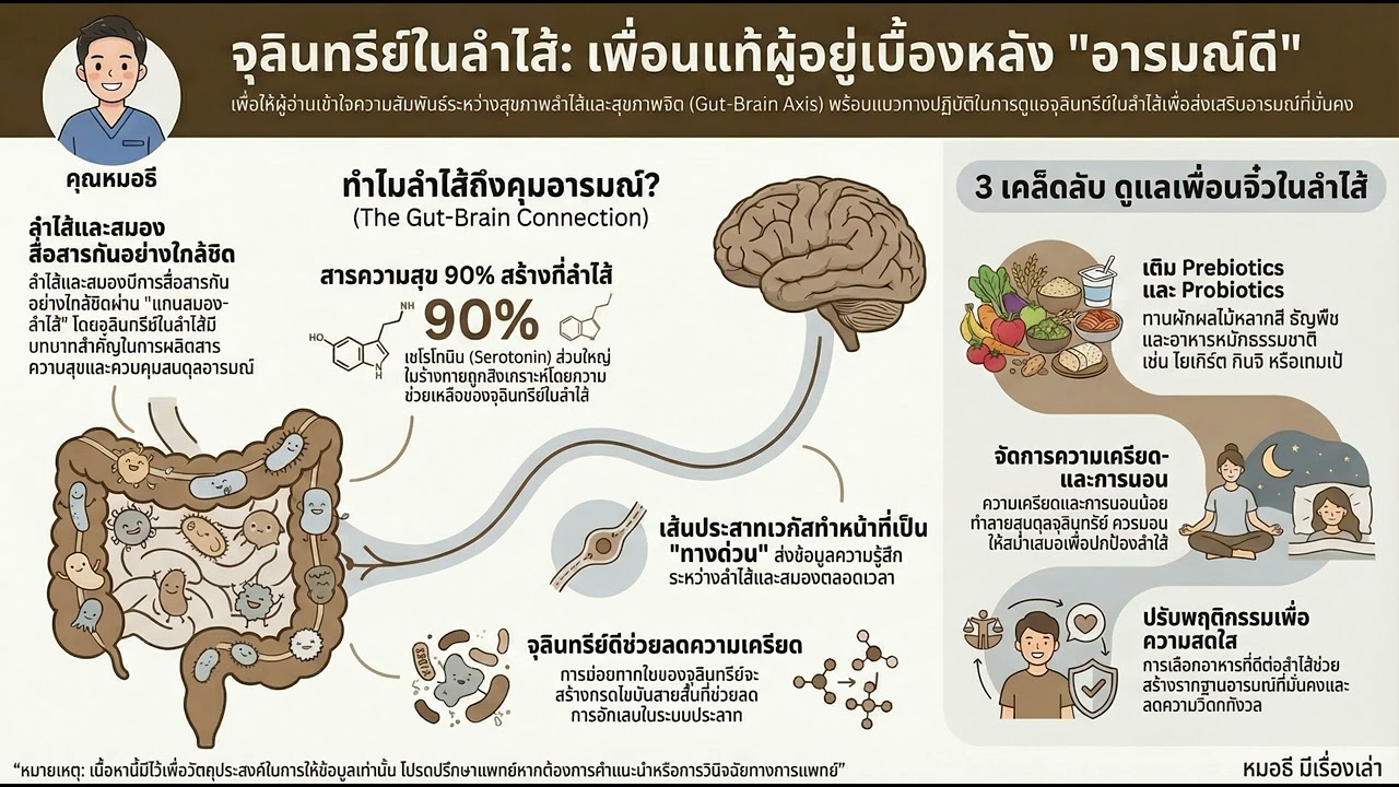 จุลินทรีย์ในลำไส้ เพื่อนแท้ช่วยดูแลอารมณ์