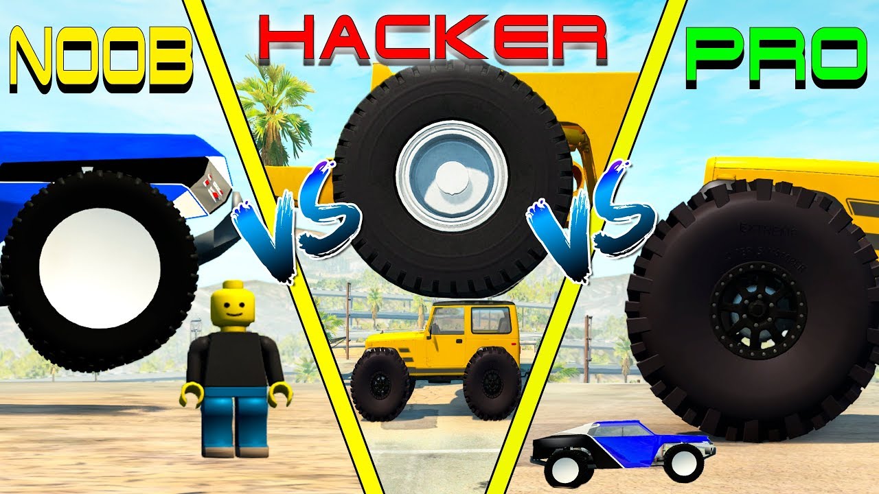 NOOB vs PRO vs HACKER crashes #12 - Beamng drive