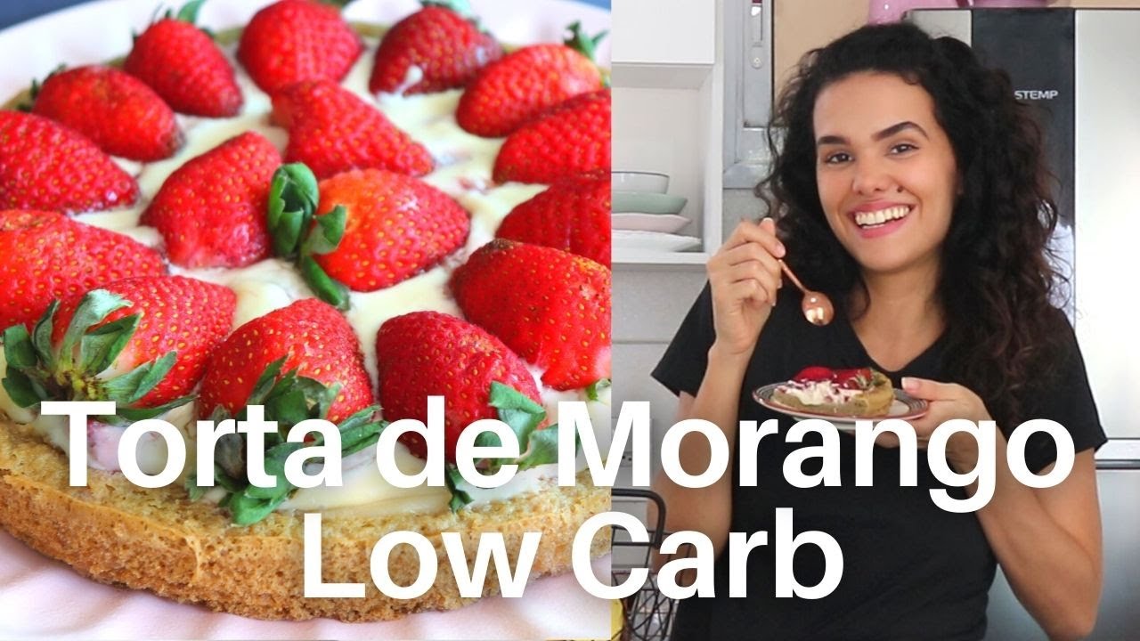 Torta de Morango Low Carb | Super Cremosa e Muito Fácil
