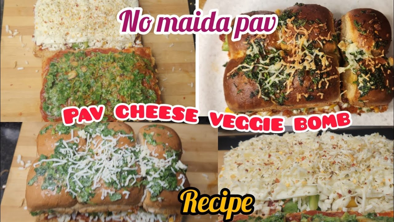 Pav cheese veggie bomb recipe #youtube #vegeei #trending #viral #foodie #indiataste #paneer #cheese 