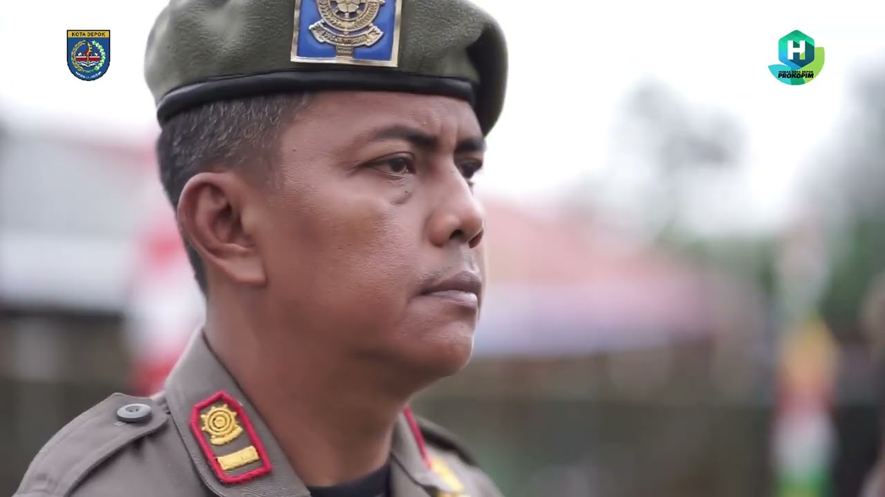 Wali Kota Depok menjadi inspektur upacara  TMMD reguler ke  127 diLapangan Bola Bojong Lio Abadijaya