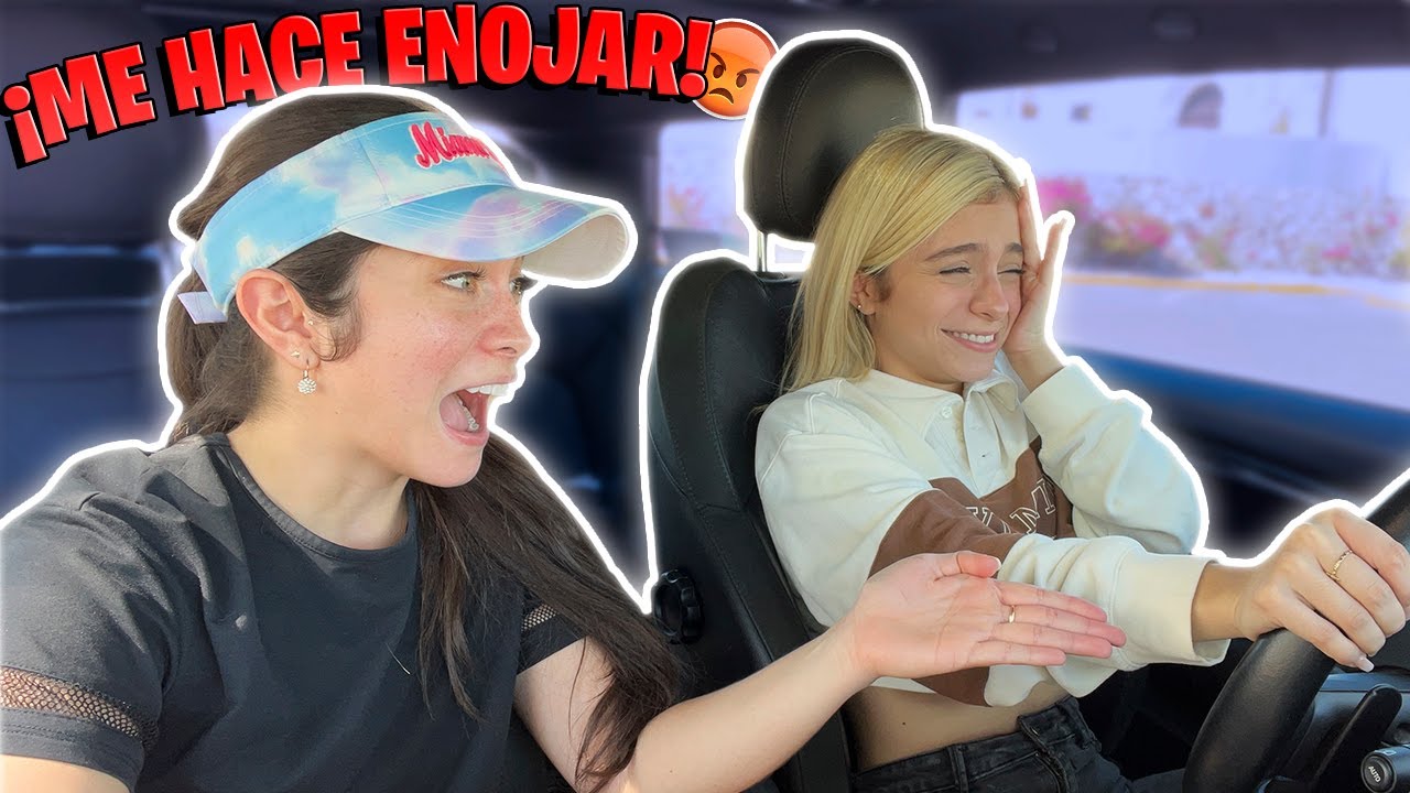 Enseño a MANEJAR a mi hermana en el mini cooper: No pude  || ANDREA NAVARRO