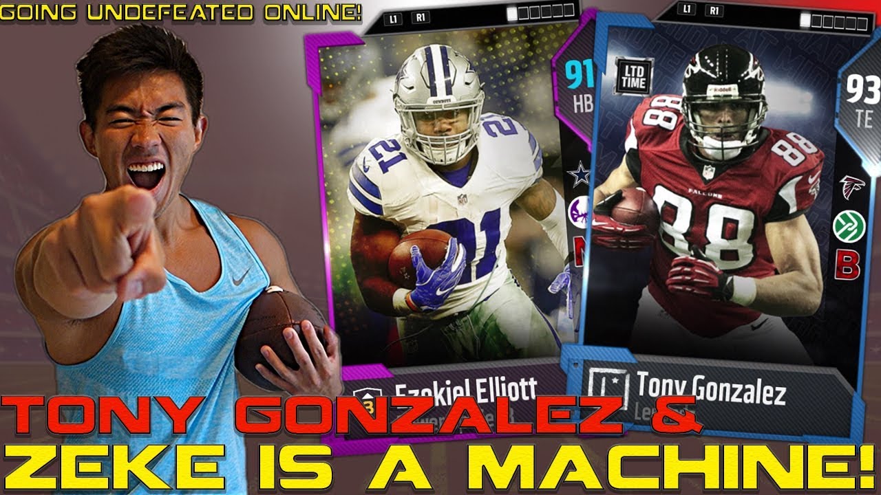 TONY GONZALEZ & PURPLE EZEKIEL ELLIOT ARE MACHINES! Madden 18 Ultimate Team