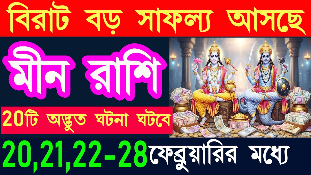 মীন রাশি বিরাট বড় সাফল্য আসছে|meen rashi february|meen rashi 17-28 february|pisces 2026