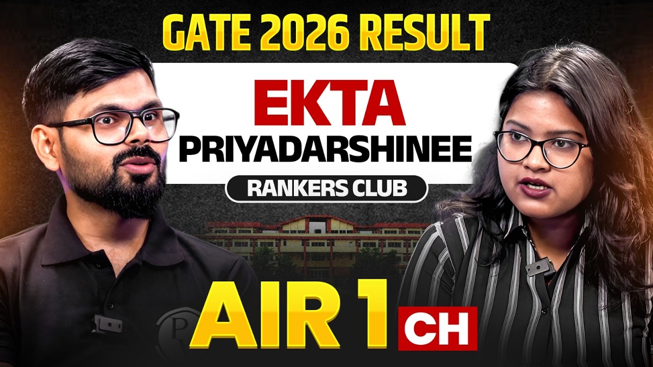 GATE 2026 Result | AIR 1 CH |  Ekta Priyadarshni | GATE 2026 Topper Interview