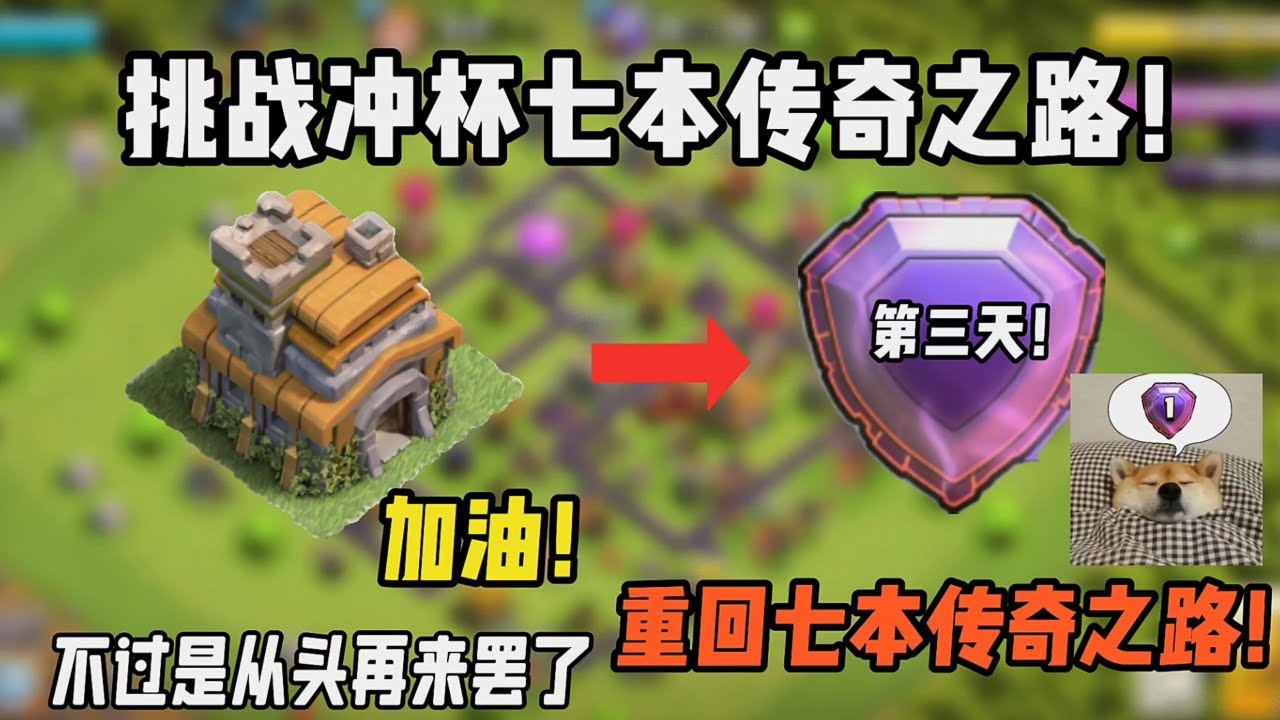 部落衝突：挑戰衝杯七本傳奇之路！第三天成功到達大師杯段！【溫酒】