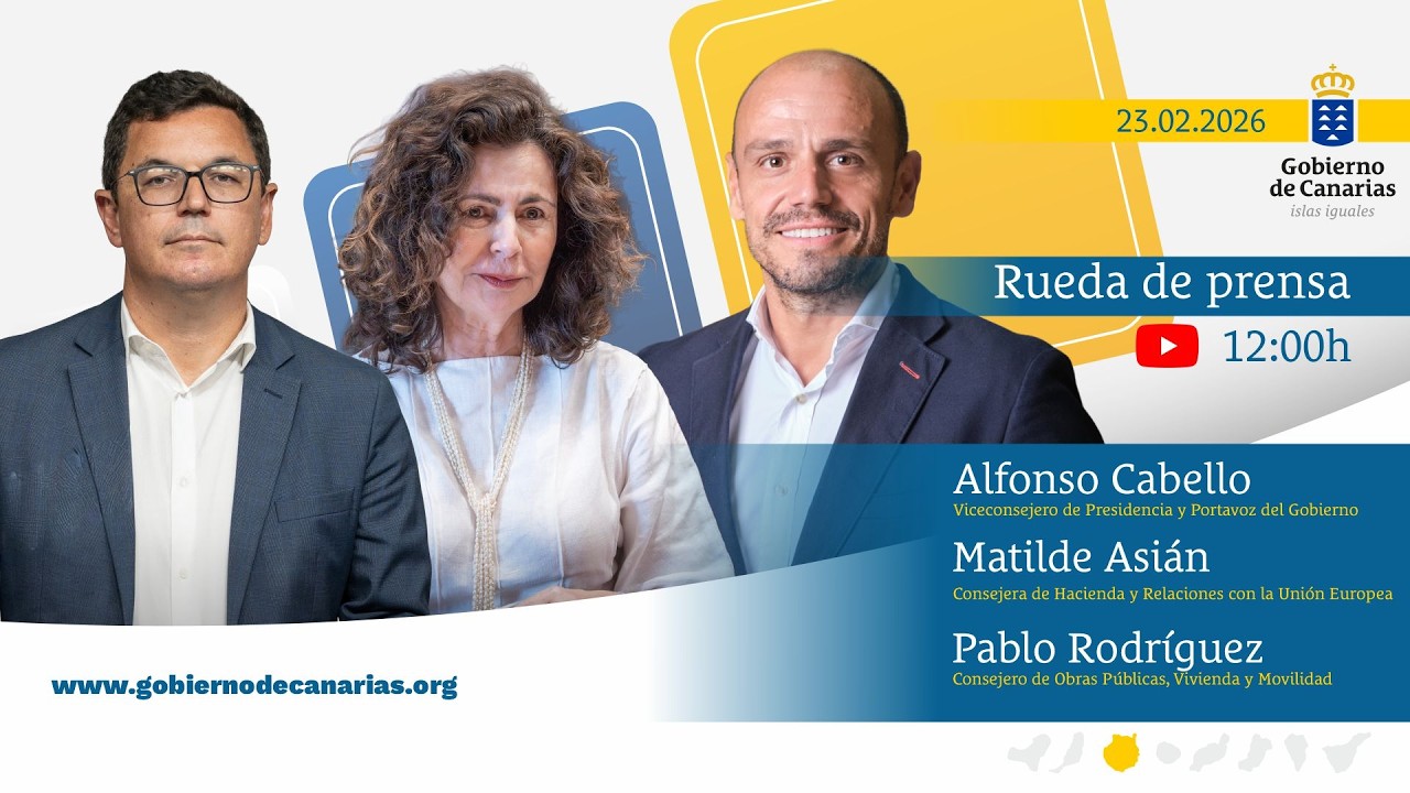 🔴Rueda de prensa posterior al Consejo de Gobierno del 23 de febrero en Tenerife