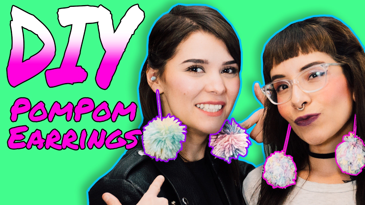 Pom Pom Earrings DIY Tutorial // Do It Your Damn Self | HISSYFIT