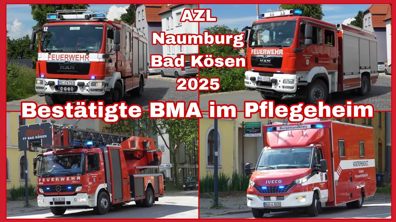 🔥Brand im Pflegeheim⚠️EINSATZFAHRTEN🚨🔊ZWEI LÖSCHZÜGE und mehr🚒Feuerwehr Übung in Naumburg🔥