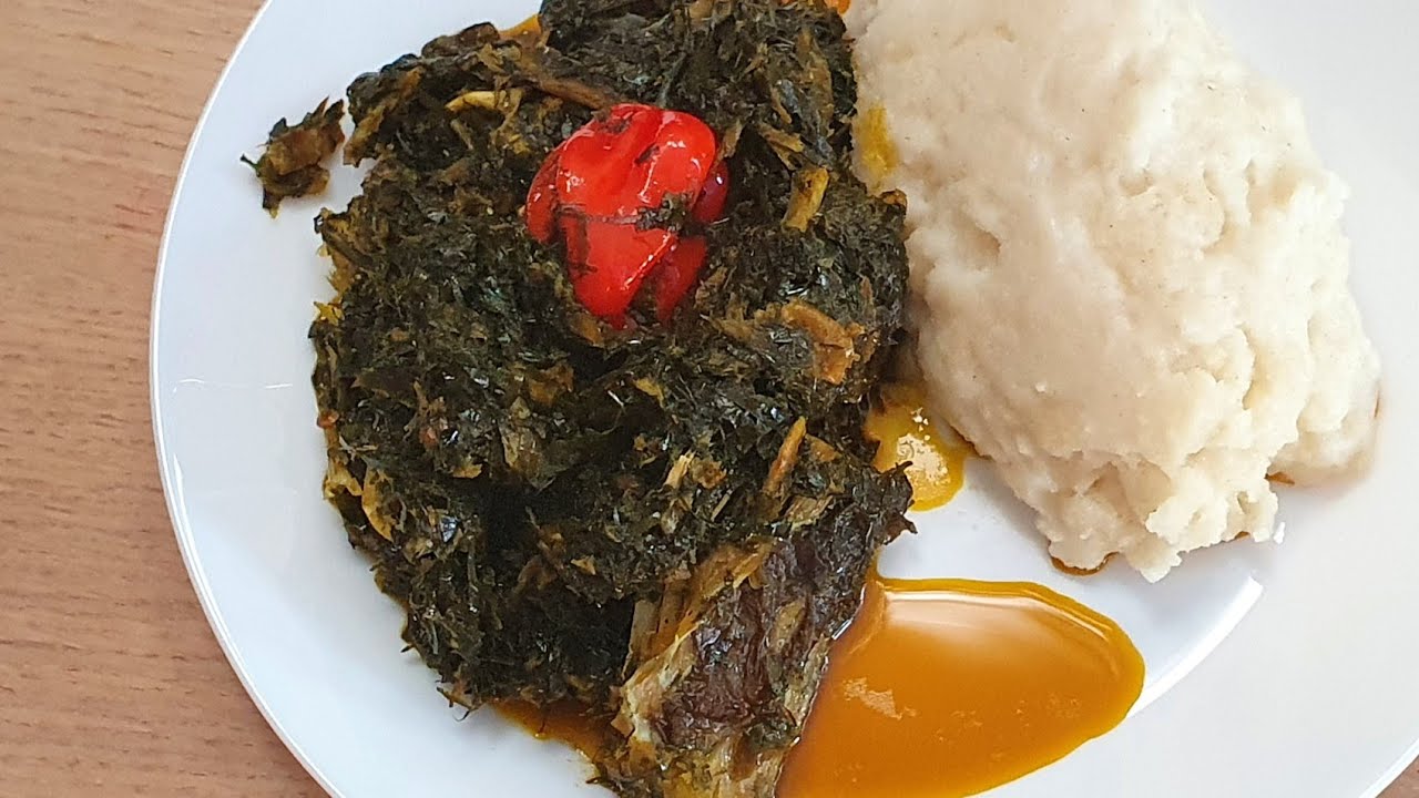 Eating my Eru in peace - how to eat Eru - cameroon traditional food - one of many