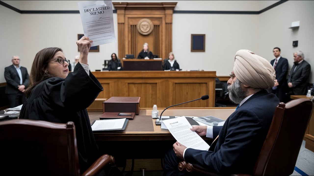 Judge Barrett Demands Patel's Sources &mdash; He Holds Up Declassified Memo Bearing Her Name...