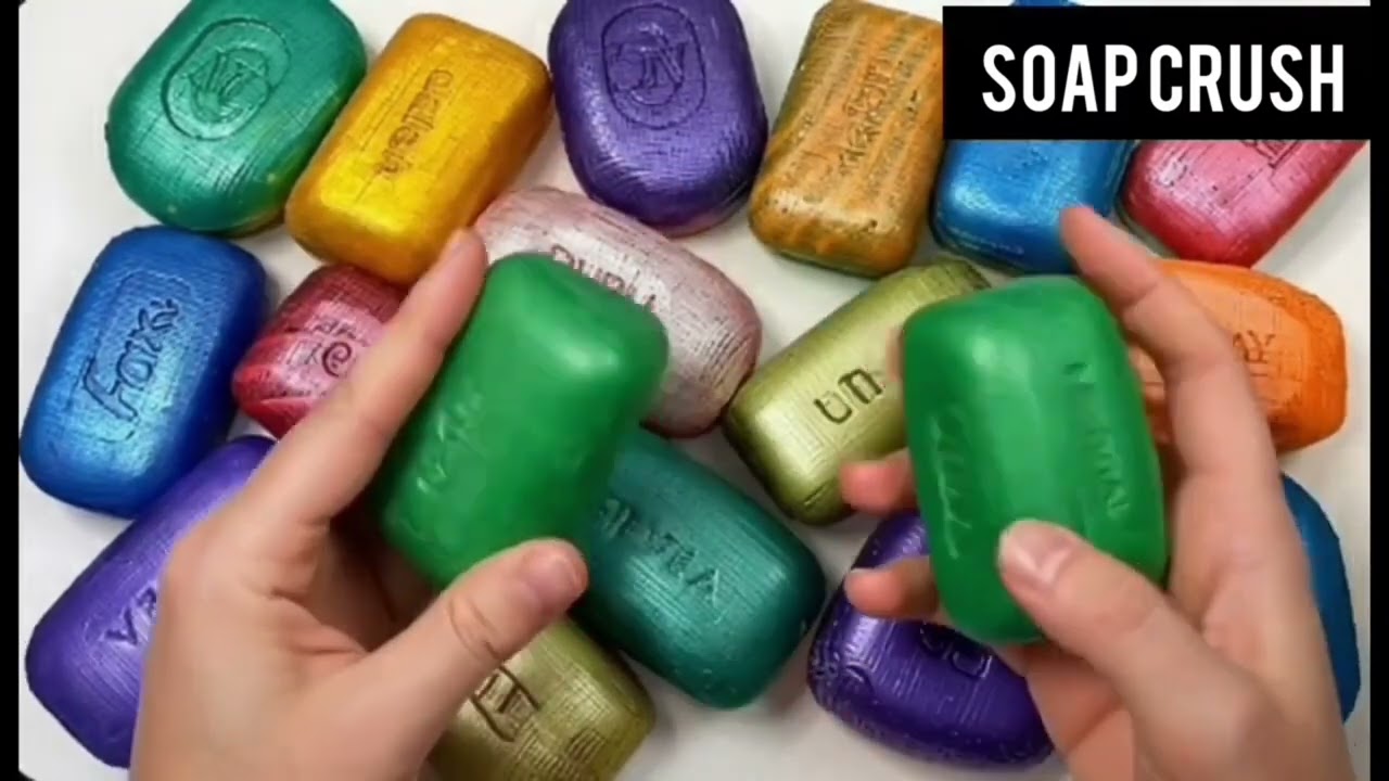 Soap crushing satisfaction asmr video #soapcrushing