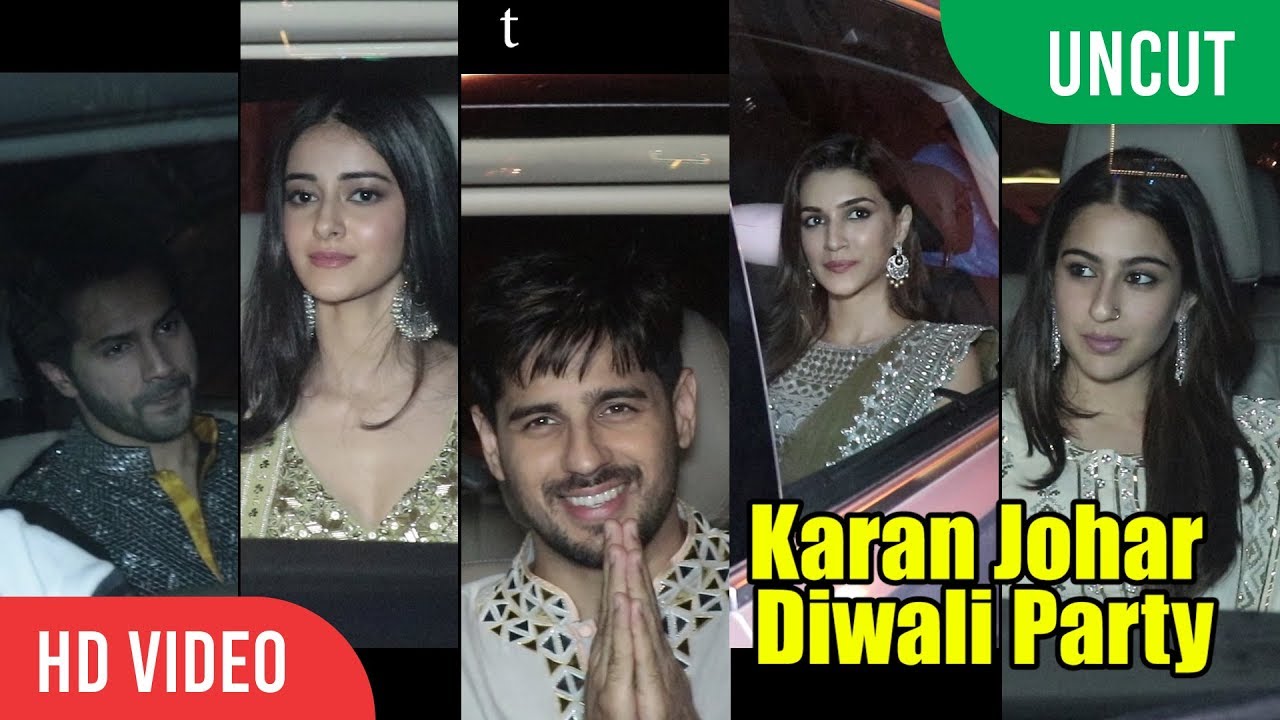 UNCUT - Karan Johar Diwali Party | Varun, Siddharth, Kareena, Sara, Shraddha, Kriti And Many