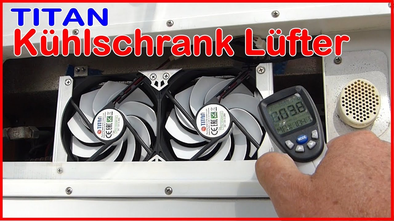 Titan Kühlschrank Lüfter für den Absorberkühlschrank im Wohnmobil, Kühlleistung verbessern