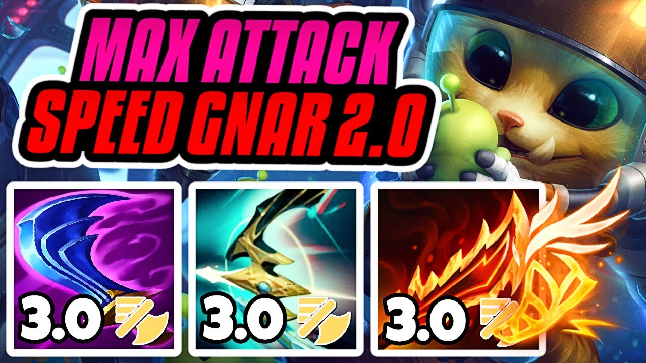 MAX ATTACK SPEED GNAR 2.0!!! (New 3.0 Cap) Season 15 Gnar Gameplay (League of Legends)