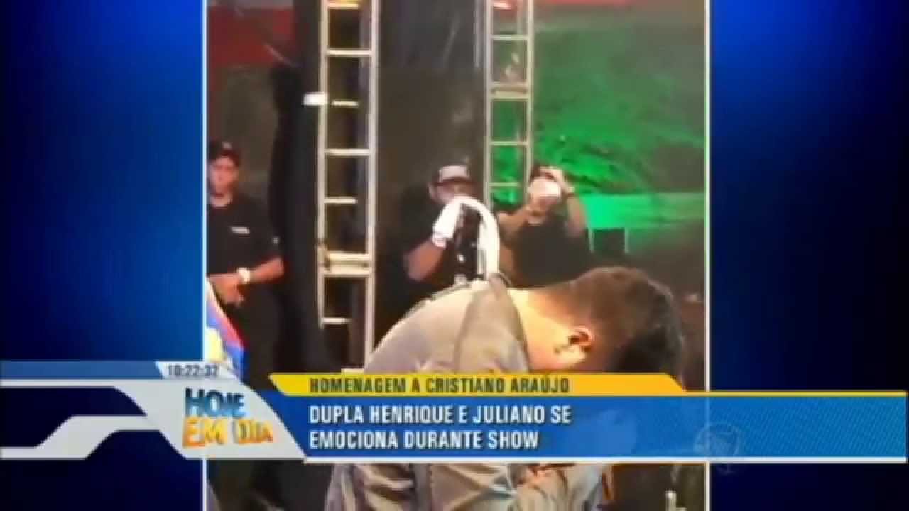 Luan santana chora no palco a morte de Cristiano Araujo