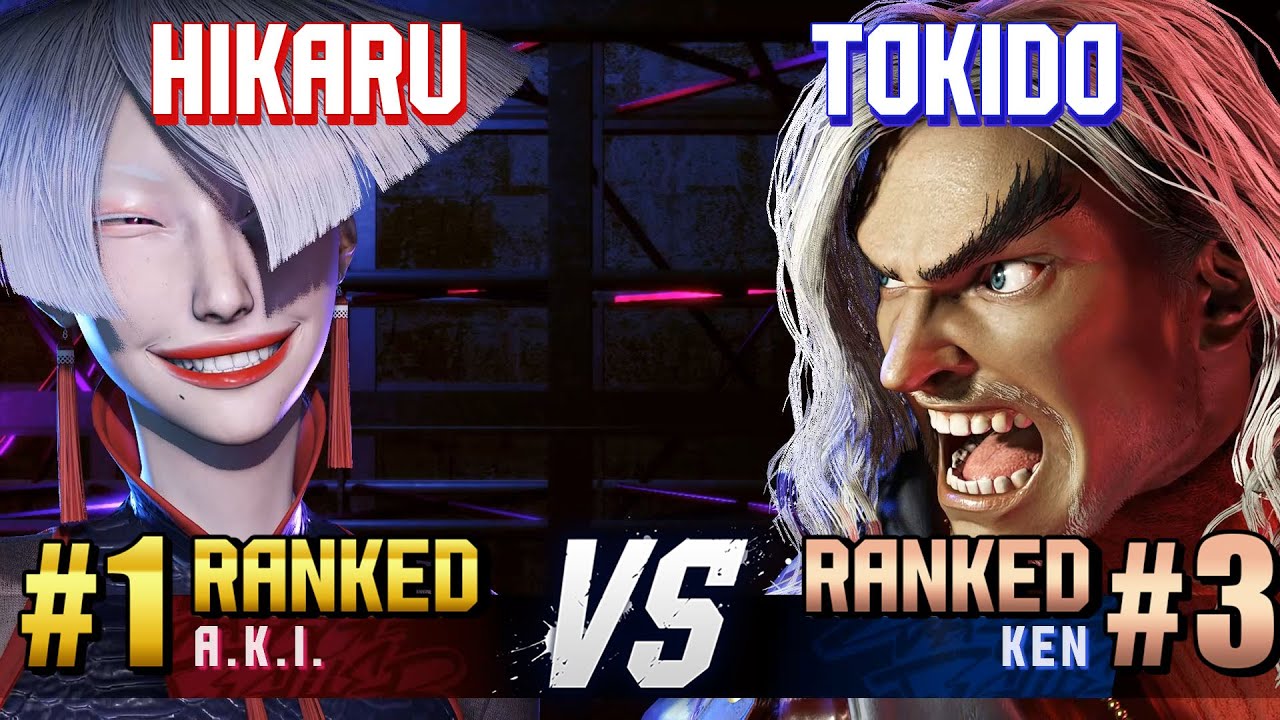 SF6 ▰ HIKARU (#1 Ranked A.K.I.) vs TOKIDO (#3 Ranked Ken) ▰ High Level Gameplay