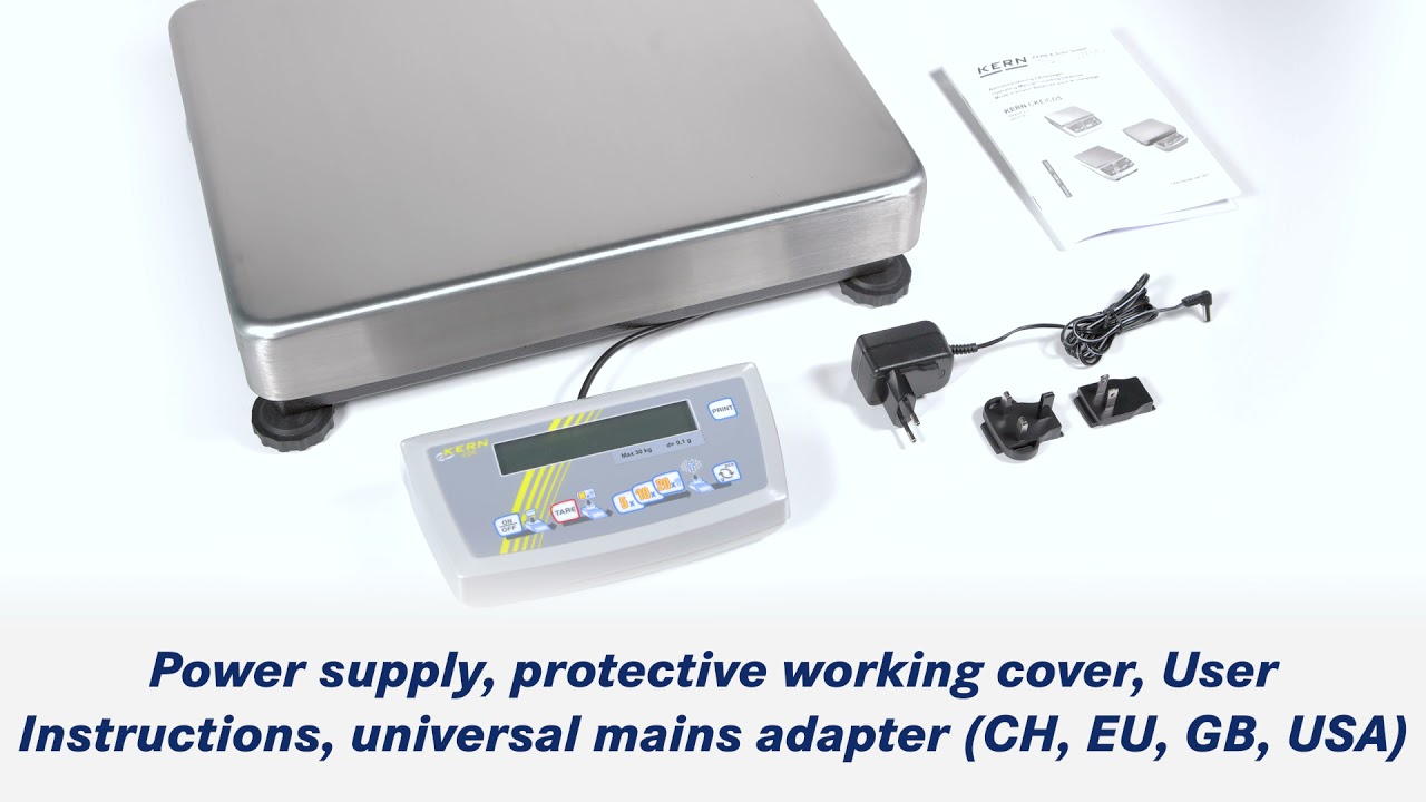 Easy to use industrial counting scale for heavy loads, counting resolution &le; 300,000 pts | KERN CDS