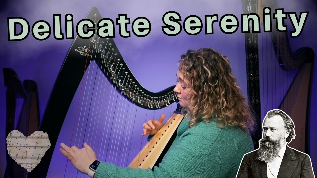 Wiegenlied (Brahms Lullaby) - Beginner Harp Arrangement