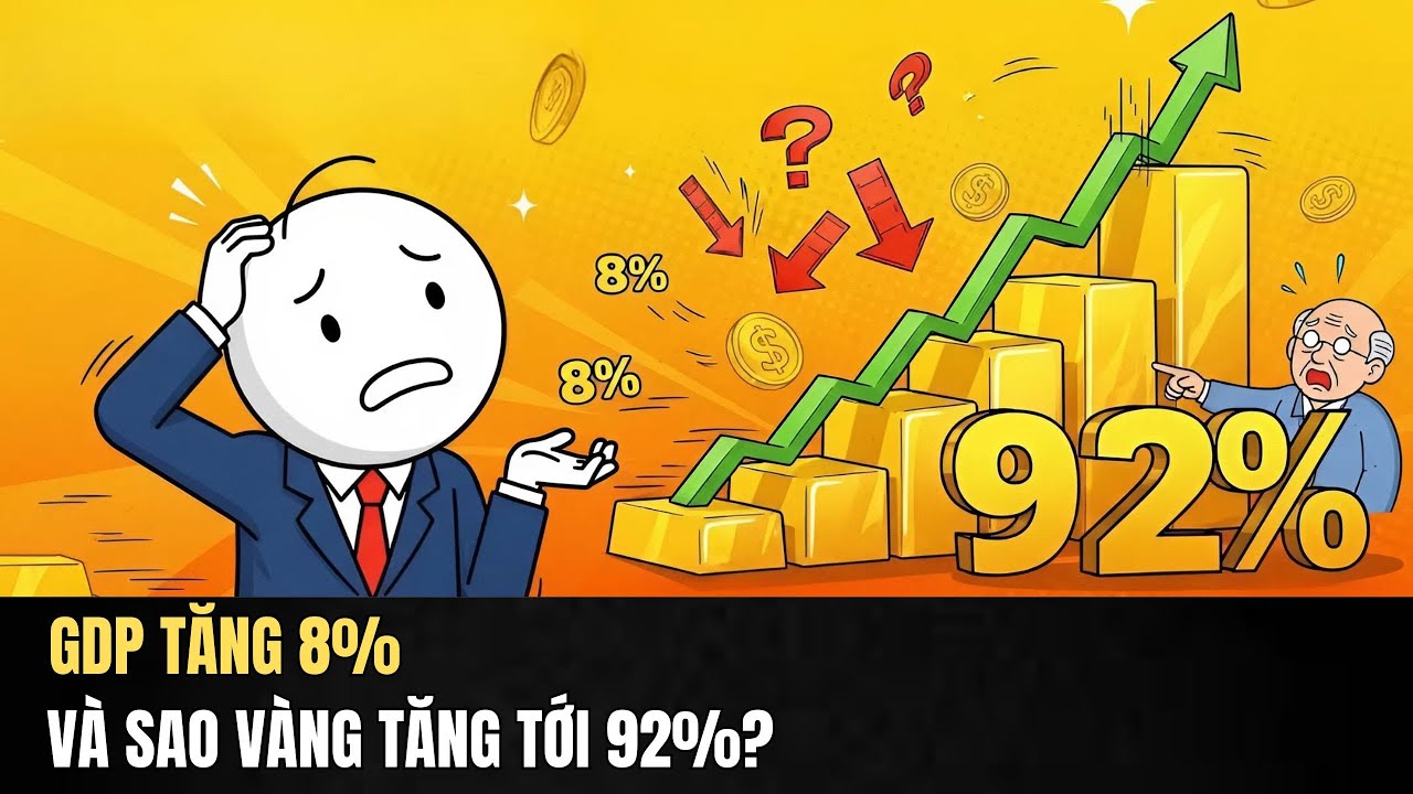 GDP Tăng 8% Nhưng Vàng Tăng 92% - Đây Là Lý Do (và Cách Bảo Vệ Tiền Của Bạn)