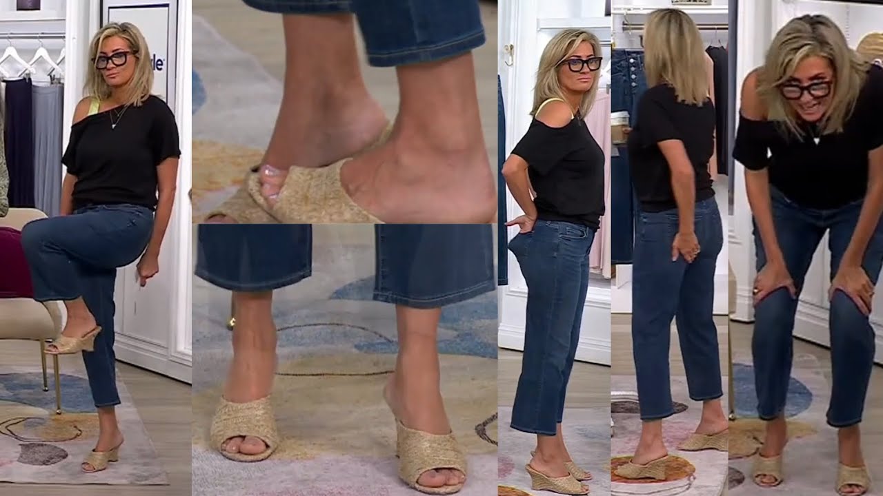 QVC tv - Модели Шона Киллинджера в джинсах и крупным планом.
