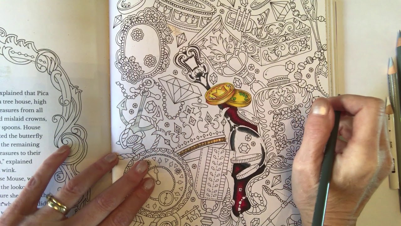Metallic / silver spoon colouring pencil / book tutorial Ivy & the Inky Butterfly