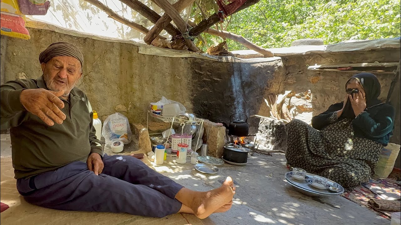 Strong Old Man at 80: Carrying Firewood on His Back to His Simple Home