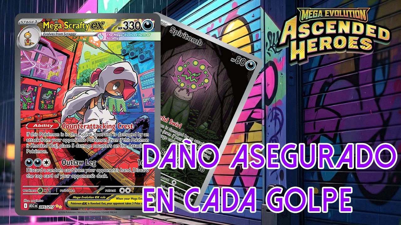 Mega Scrafty, presión CONSTANTE y DAÑO COLATERAL para el rival