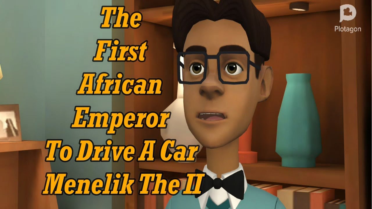 THE FIRST AFRICAN EMPEROR TO DRIVE A CAR. MENELIK THE II