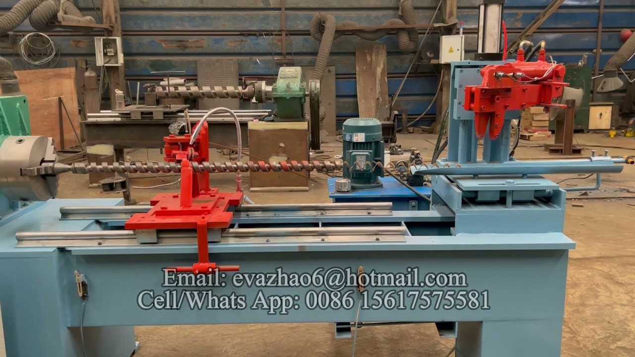 Small Spiral Flight Making Machine, Lathe Screw Blade Forming Machine