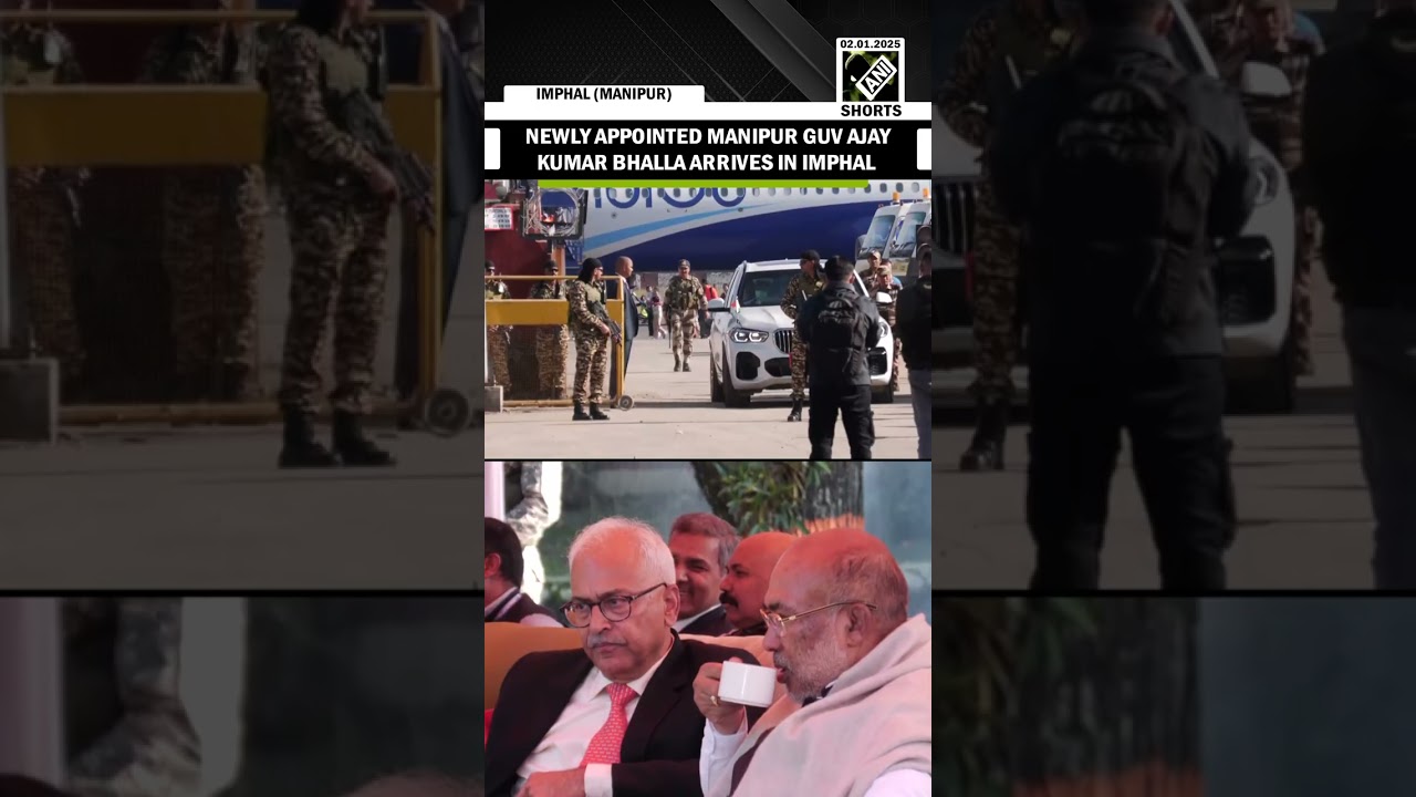 Manipur: Newly appointed Governor Ajay Kumar Bhalla arrives in Imphal