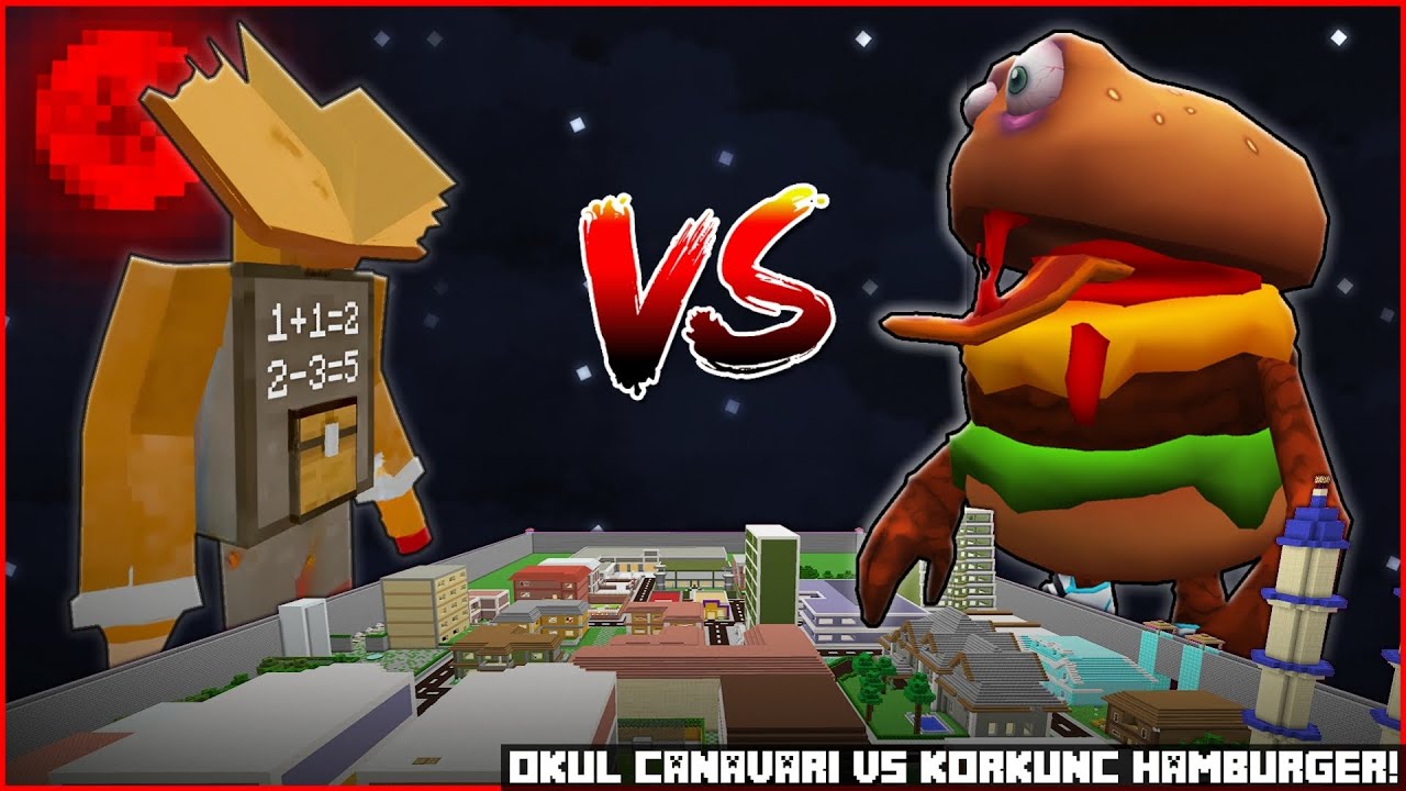 OKUL CANAVARI VS KORKUNÇ HAMBURGER! 😱 - Minecraft ZENGİN FAKİR HAYATI
