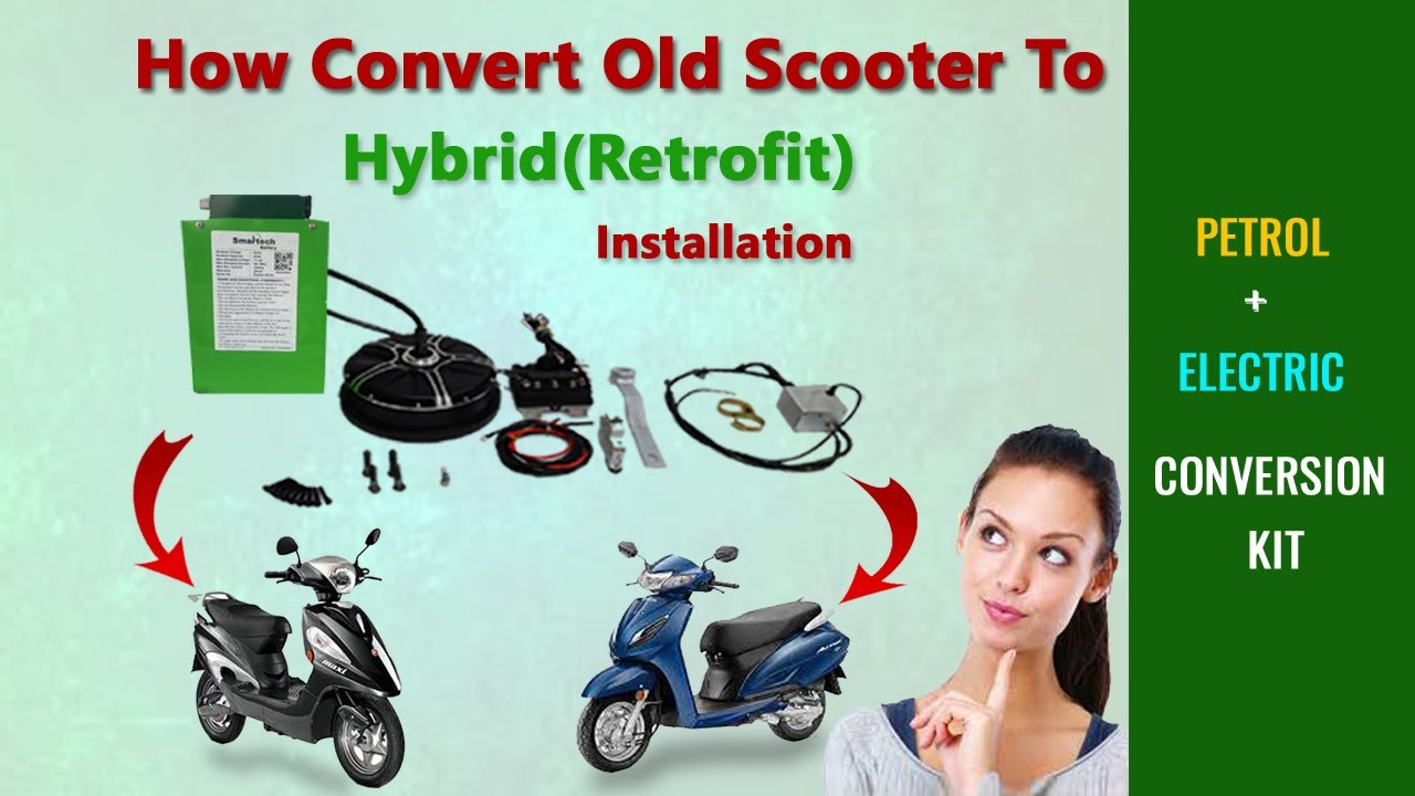 How to convert Scooter to Electric + Petrol (Hybrid) Installation