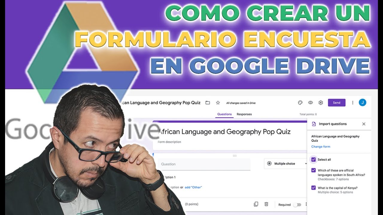 Como hacer un, #FORMULARIO DE #GOOGLE #DRIVE o #ENCUESTA para #ANALISIS de datos en HOJA DE #CALCULO