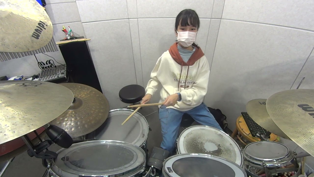 【嘉義爵士鼓教學】#賴語捷     Black Pink   Playing With Fire         Drum Cover  莊漢章打擊工作室