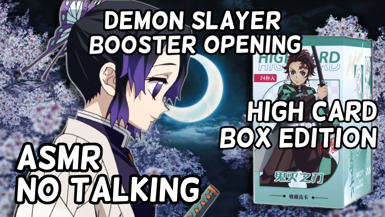 [ASMR] High Card Box Edition | Demon Slayer Booster Box Opening (No Talking)