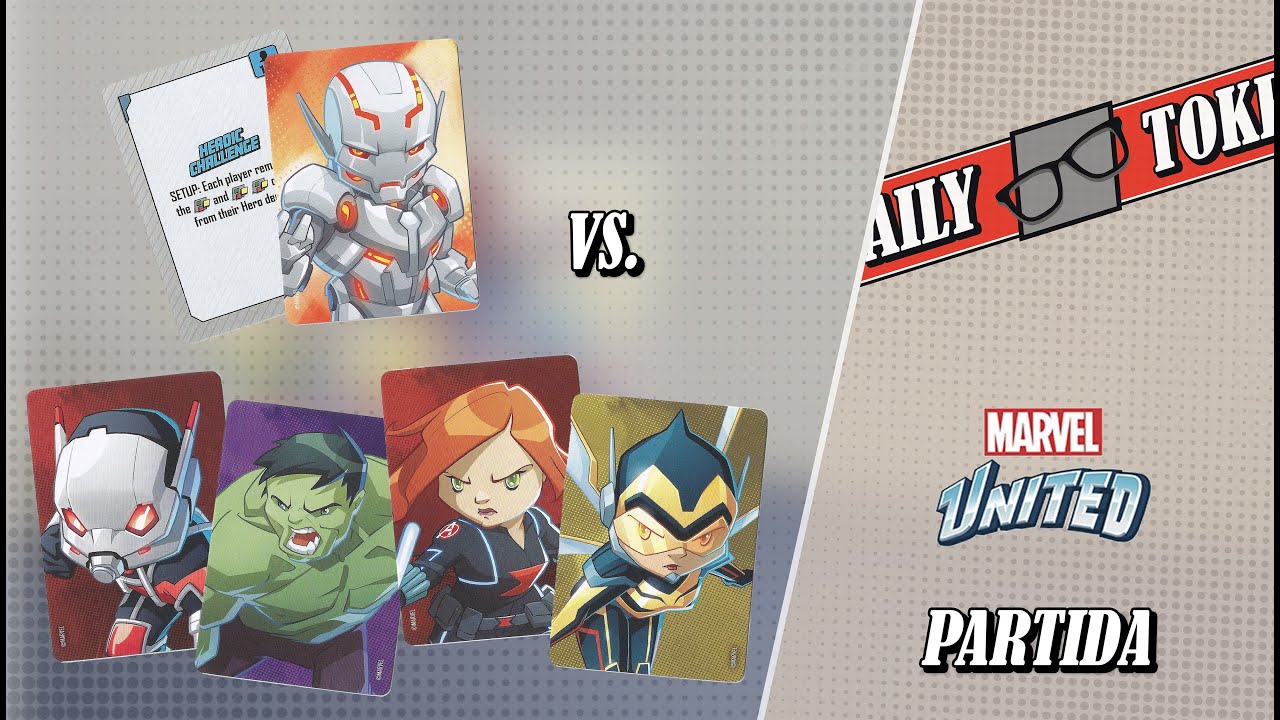 Marvel United - Partida #5: 4 héroes vs. Ultron (desafío heroico)