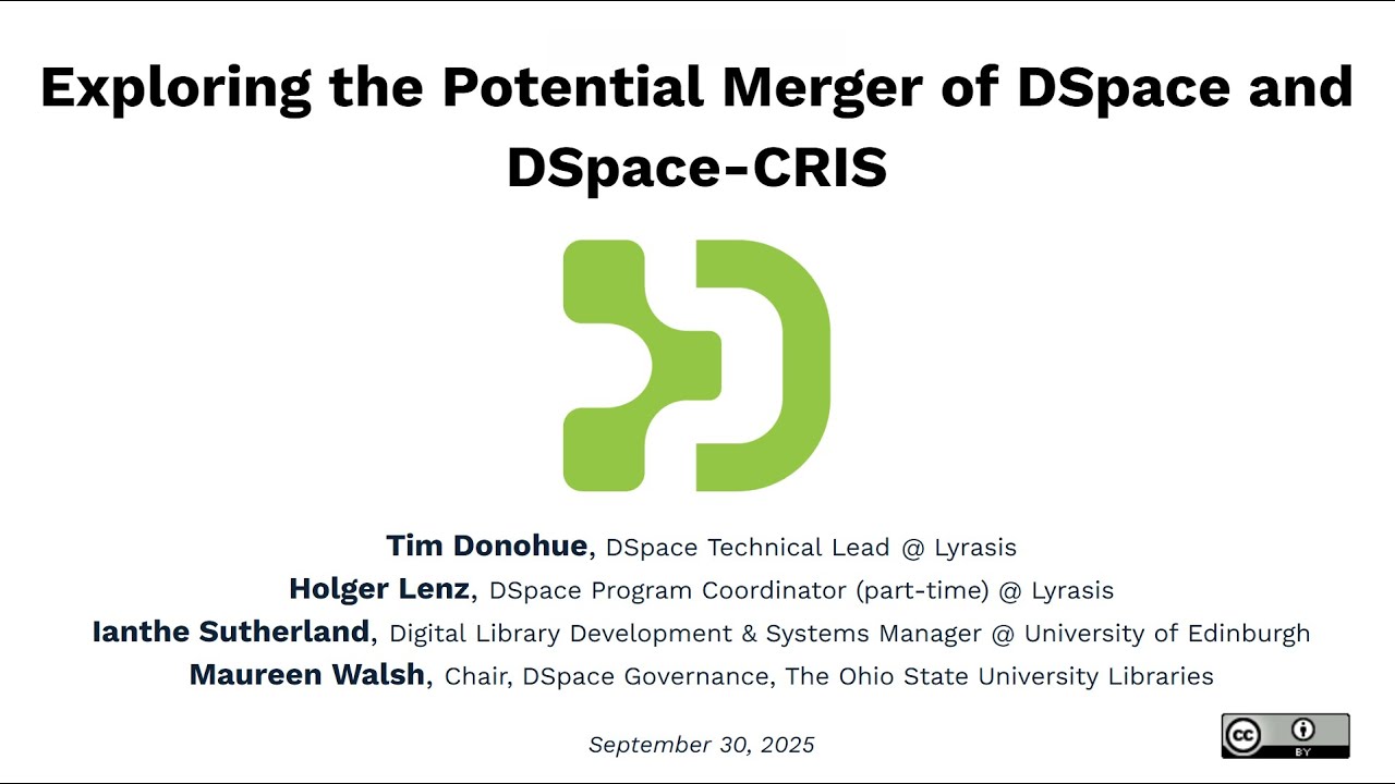 Exploring the Potential Merger of DSpace and DSpace-CRIS (Q+A Session)