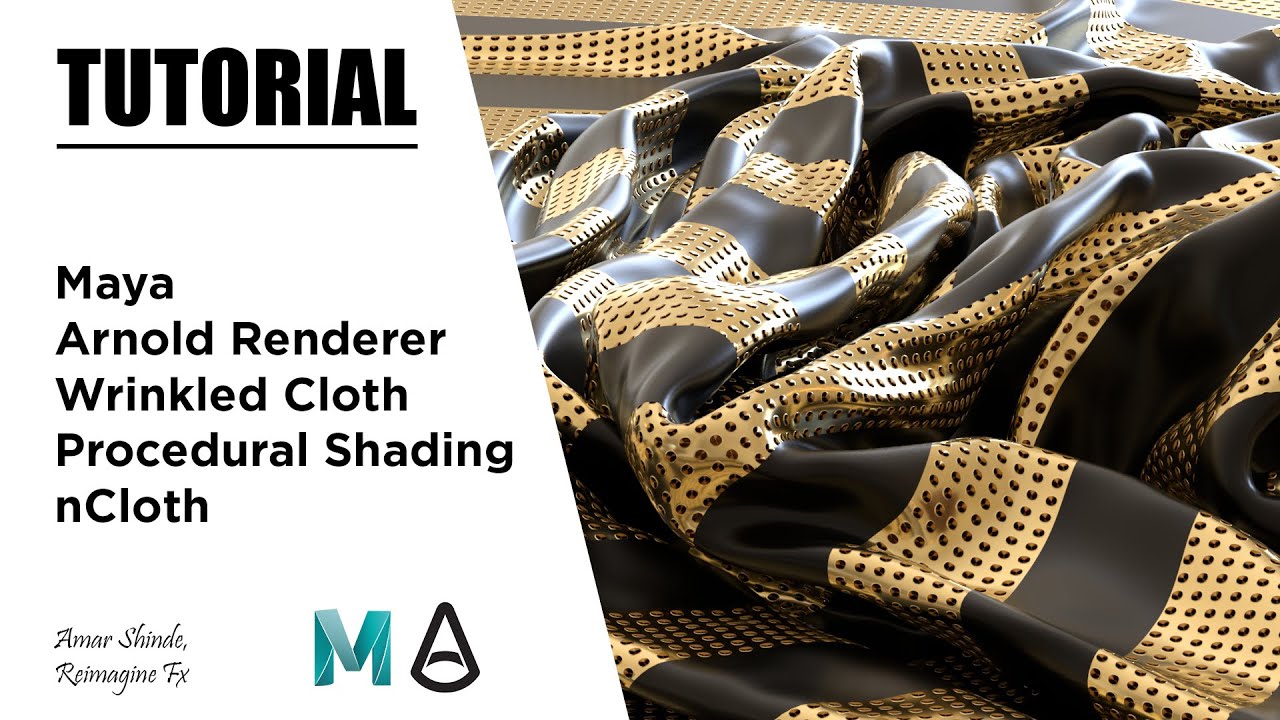 Wrinkled Cloth Procedural Shading In Maya And Arnold Renderer - Tutorial