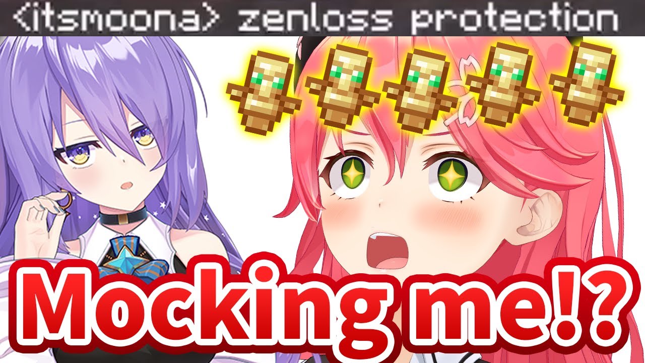 Miko thought Moona was mocking her after receiving Perfect Zenloss Protection [Hololive/Eng sub]