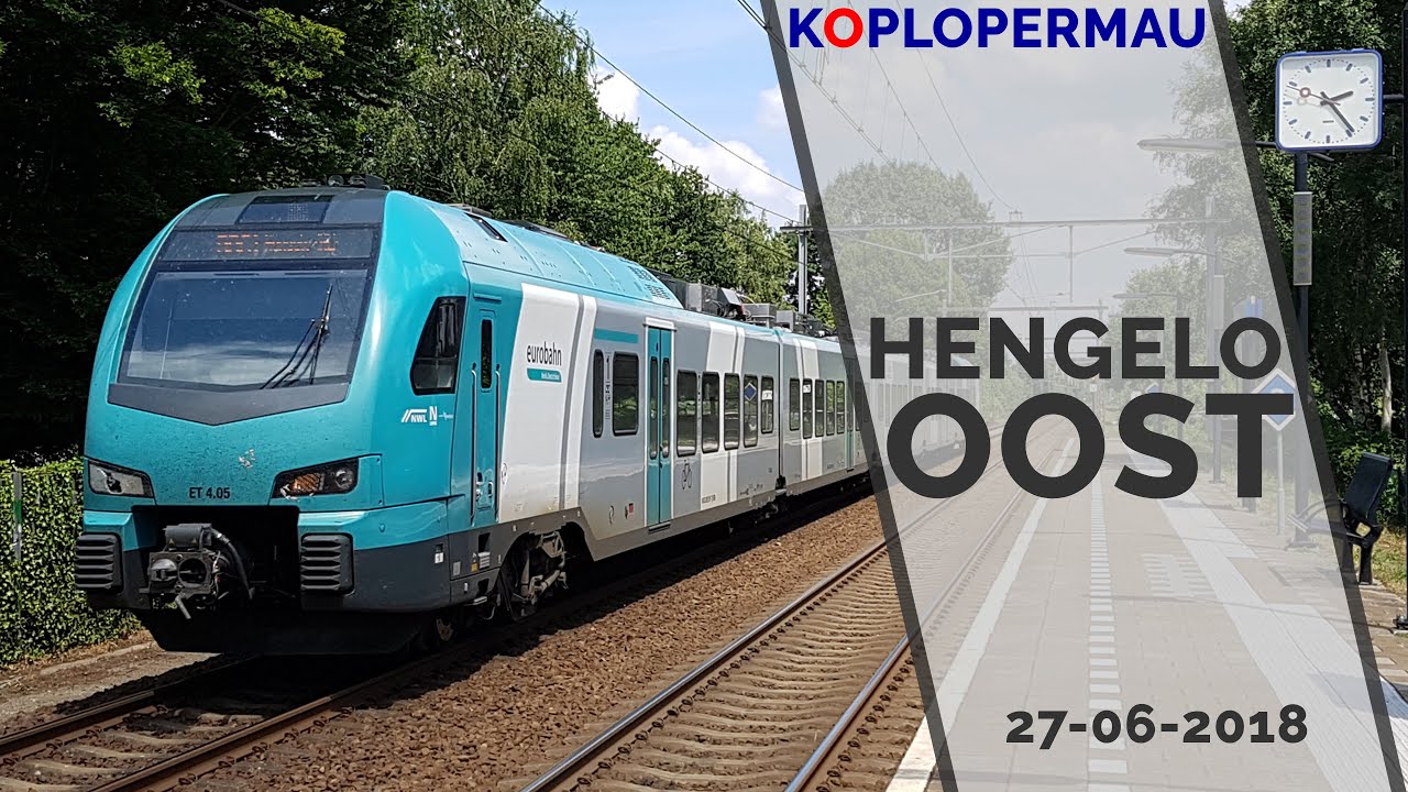 Treinen op station Hengelo Oost - 27-06-2018