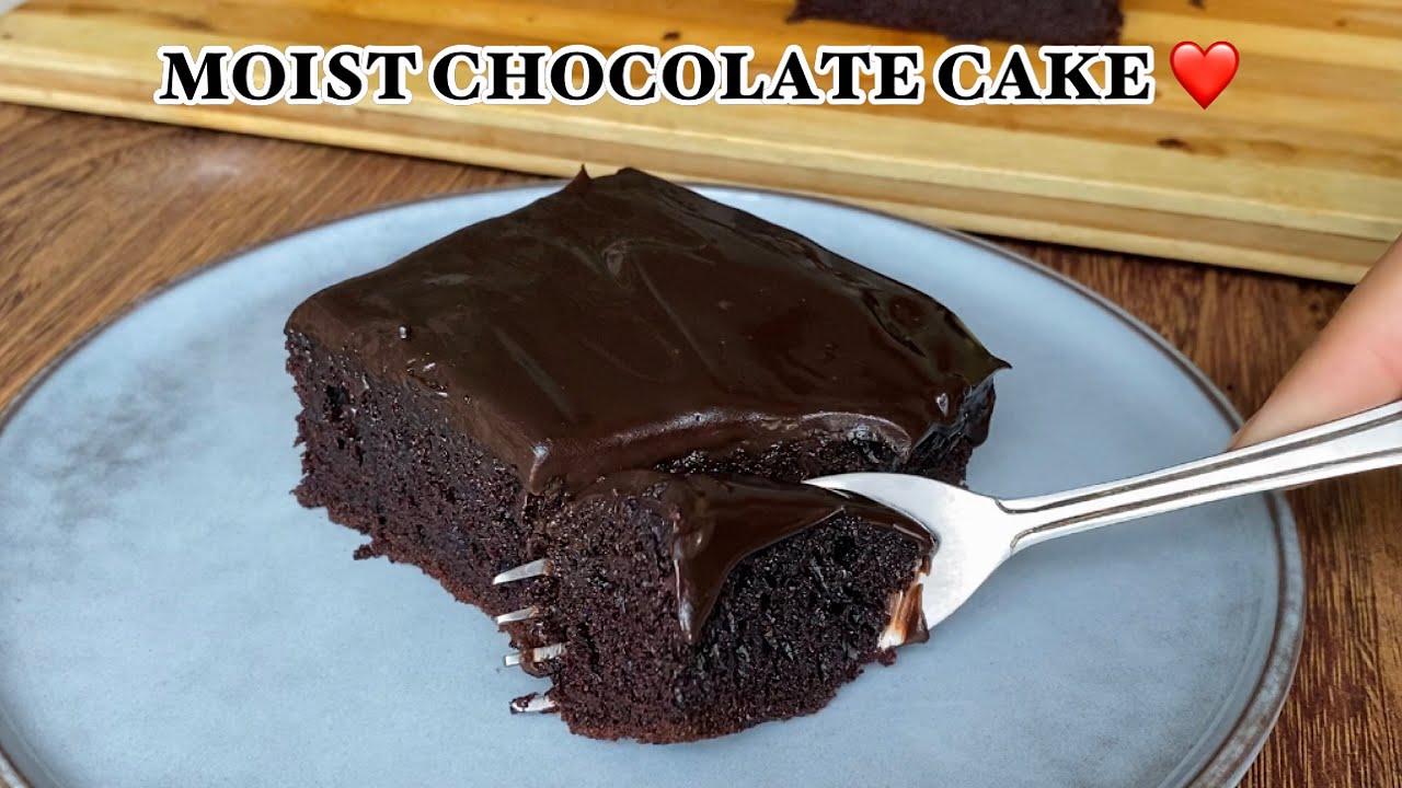 Easy Moist Chocolate Cake in 30mins | Without Oven & Beater ❤️