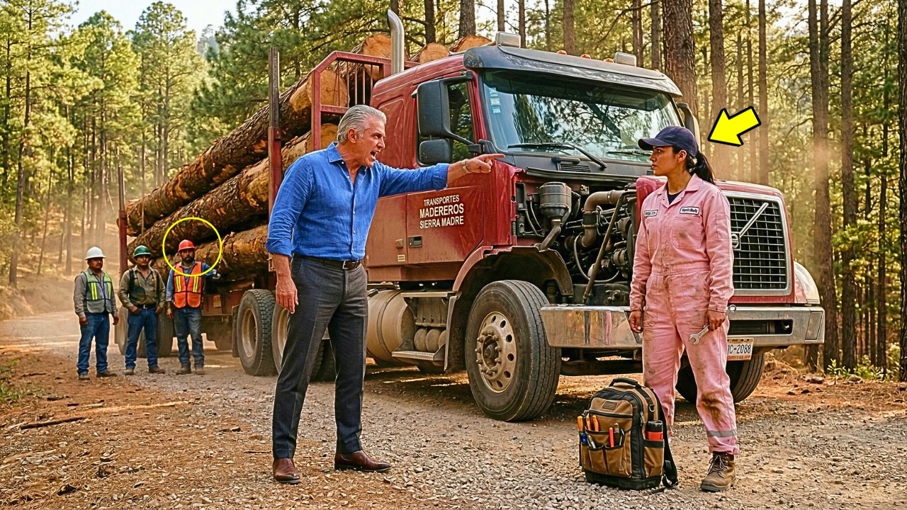 EL VOLVO FH16 QUEDÓ ATRAVESADO EN LA RUTA FORESTAL… Y TODOS ESPERABAN LA GRÚA,PERO LA MECÁNICA…