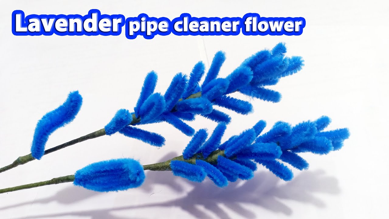 DIY | How to make Blue Lavender pipe cleaner flowers | Handcraft Sreyneang #handcraftsreyneang