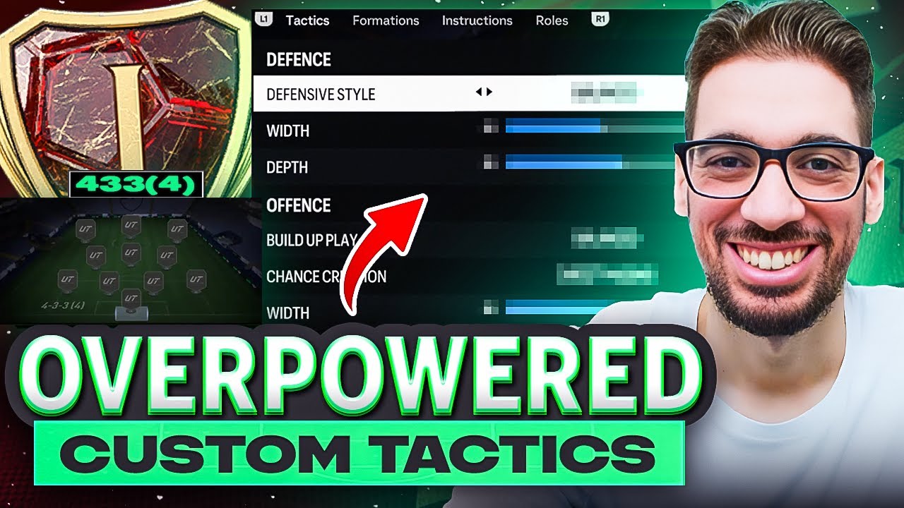 #1 RANKED PRO PLAYER 433(4) CUSTOM TACTICS! FORMATION & INSTRUCTIONS FC 24 ULTIMATE TEAM